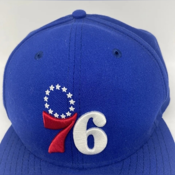 Philadelphia 76ers Hat Cap 9FIFTY Snap Back Mens Blue Basketball New Era NBA - Picture 9 of 10